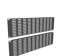 QiaoYoubang 2 Pack of 3U Vented Blank Panel - Metal Rack Mount Filler Panel for 19in Server Rack Cabinet or Enclosure, Black (3U)