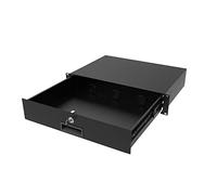 QiaoYoubang 2U Server Cabinet Case 19 Inch Rack Mount Lockable Drawer with Key, 12.6 Inch Depth (2U)