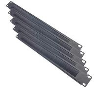 QiaoYoubang 5 Pack 1U Brush Cable Manager Horizontal Rack Mount Cable Management Strip Panel for 19-inch Server Rack or Network Cabinet