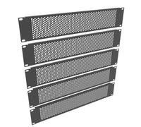 QiaoYoubang 5 Pack 2U Venting Blank Panel - Steel Spacer for Rack Mount Cabinet, Black (2UVBP5PC)
