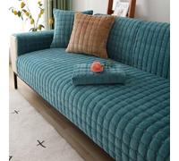QIAQ Soft Velvet Sofa Covers Washable - Universal Non-Slip Sofa Cushion Covers 1 2 3 4 Seater Couch Covers for Sectional Sofa (70x150 cm,green)