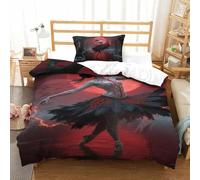 QIAVXZIP 3D BALLET DANCER Soft Printed Bedding Set 2 Pieces Duvet Cover Soft Microfiber with Pillowcases For Kids Teens Boys Zipper Closure Single（135x200cm）