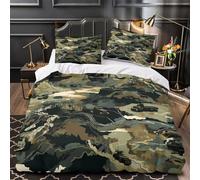 QIAVXZIP military vehicles 3D Printed 3-Piece Comforter Cover warfare illustration style Bed Cover Set Super Soft Breathable Microfiber Concealed Zipper for Kids Teens Men Women Double（200x200cm）