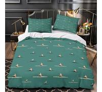 QIAVXZIP Rowing athletes 3D Print 3 Piece Quilt Cover Minimalist vector design Comforter Cover Set Hypoallergenic Anti-Bacterial Microfiber Hidden Zipper for Teens Young Adults Double（200x200cm）