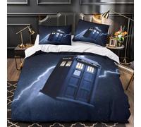 QIAVXZIP Time travel box 3D Print 3 Piece Duvet Cover sci-fi futuristic design Comforter Cover Set Ultra Soft Microfiber Hidden Zipper for Kids Teens Boys Girls Men Double（200x200cm）