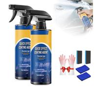 Qiawi Advanced Car Quick-Acting Coating Agent Spray, Hailoyearn Coating Agent Sprays, Qiawi Spray Coating Agents for Car, Quick Effect Renovation and Paint Repair, Suitable for All Cars (2PCS)