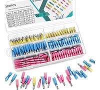 Qibaok 320PCS Heat Shrink Bullet Connectors Kit Female & Male Bullet Butt Terminals Insulated Waterproof Electrical Marine Crimp Automotive Connectors