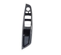 QIBBEI Original Left Hand Drive LHD Black Car Interior Inner Door Handle Panel Pull Trim Cover for BMW 5 Series F10 F18 F11(Carbon Fiber)
