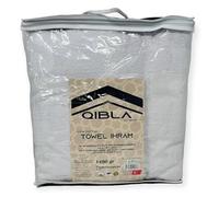 Qibla 1400gr Premium Quality Alif Ihram for Hajj and Umrah - 2-Piece Set, 110cm x 220cm, 100% Cotton, Turkish Standard, Soft & Absorbent, Ideal for Pilgrims
