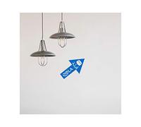Qibla Direction Arrow (2pk) - Wall/Ceiling Decal Sticker (S004M) (Blue)