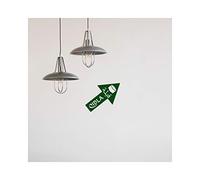 Qibla Direction Arrow (2pk) - Wall/Ceiling Decal Sticker (S004M) (Green)