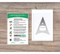 Qibla Direction Pointer (2pk) - Wall/Ceiling Decal Sticker (S005M) (Silver)