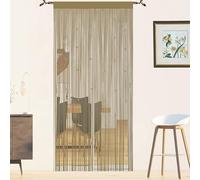 QiBoYuYe Beaded Door Curtain Fly Screen for Doors Window String Curtains Room Dividers Doorways Panel Living Bedroom Closet Drapes (ecru, 90x245cm)