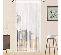 QiBoYuYe Door Curtains Fly Screen Curtain For Window String Flies Doors Decorations Room Dividers Doorways Panel Bedroom Living Closet Door Drapes (White 200x200cm)