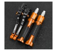 QIBOZNG Clutch Lever for XRE 300 XRE300 Motorcycle Handgrips Extendable Brake Clutch Levers Handlebar Grips Ends(Orange)