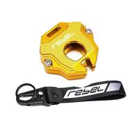 QIBOZNG Motorcycle key protective cover For HON&DA Rebel CM1100 REBEL 1100 1100T DCT 2024 Motorcycle Accessories CNC Key Case Cover Key Shell Keyring KeyChain(Gold2)