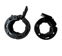 qibylift Olympic Barbell Clips Weightlifting Collars 2 Inch Clamps，Locking Weight Clips, Lockdown Weight Clamps for Workout Weightlifting Fitness Training (Circle Black)