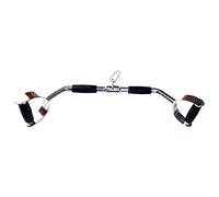 Press Down Bar Cable Attachment LAT Pull Down Bar Pull Down Machine Attachments V-shaped Bars with Rubber Handgrips & Revolving Hanger (28 Inch Bar)