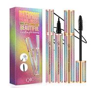 QIC Mascara,Black Mascara&Eyeliner Set,4D Mascara with Liquid Eyeliner Kit,Waterproof,Sweat-Proof,Smudge-Proof,Long Lasting,Quick Drying Perfect Eyes Makeup Set Gifts for Christmas