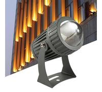 QICBYING 10W Landscape Lamp - Rotation Spot Lights, AC85-265V Long Range LED Beam Light, IP65 Waterproof Narrow Beam Spotlight, Outdoor Architectural Decorative Lighting(Warm White,12V)