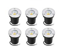 QICBYING 6PCS LED Beam Spotlight - Underground Light LED, AC85-265V COB Garden Landscape Lights, IP65 Waterproof Recessed Buried Lights, For Outdoor Park Driveway Lighting(White,7W)