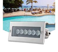 QICBYING 6W Long Strip Underwater Buried Light - Submersible RGB Lights, IP68 Waterproof Color Changing Pond Spotlightl Spotlight, 12-24V Underwater Landscape Lights(Blue Light,24V(200mm))