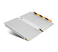 QICBYING Accessible Portable Wheelchair Ramp-Lightweight Folding Ramp,Durable Aluminium,No Tools Required/Threshold/Kerbs/Wheelchair/Scooter/Disability,Easy To Store