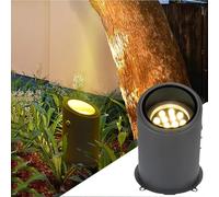 QICBYING Adjustable-Angle In-Ground Lights - LED Landscape Floodlight, IP65 Waterproof Recessed RGB Tree Spotlight, AC 220V Outdoor Buried Lamp, Garden Green Spotlight(Warm White Light,36w)