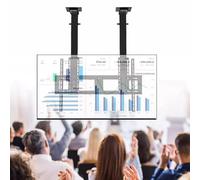 QICBYING Adjustable Electric TV Lift - Motorized Ceiling TV Mount With Remote Control, Telescopic Motorised Tv Bracket With Auto Lift, Fits 55-120 Inch Electric TVs Stand