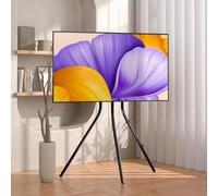 QICBYING Easel TV Stand With Tripod Base - Universal TV Floor Stand, For 42-86 Inch Flat Screens, Height Adjustable Art Bracket For Living Room/Cable Ties, MAX Load Capacity 60kg(Black)