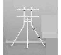 QICBYING Easel TV Stand With Tripod Base - Universal TV Floor Stand, For 42-86 Inch Flat Screens, Height Adjustable Art Bracket For Living Room/Cable Ties, MAX Load Capacity 60kg(White)