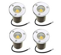 QICBYING Embedded Underground Light LED - 3W Landscape Lights IP67 Waterproof Buried Lights for Garden, Outdoor, Terrace(Natural Light,3W-24V)