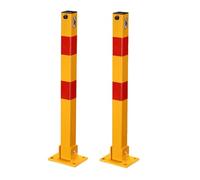 QICBYING Foldable Parking Barrier,Parking Assistant For Garage,Parking Space Blocker, Parking Space Lock Folding Safety Bollard,Fold Down Bollard,for Garage Parking Space Restrictions(2pcs)