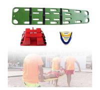 QICBYING Gurney Emergency Rescue Spine Board Stretcher, EMS Medical Emergency Folding Stretcher, Floating Backboard With Head Holder & Neck Brace For Lifeguards, Water Rescues(Green)