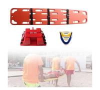 QICBYING Gurney Emergency Rescue Spine Board Stretcher, EMS Medical Emergency Folding Stretcher, Floating Backboard With Head Holder & Neck Brace For Lifeguards, Water Rescues(Orange)