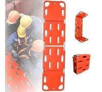 QICBYING Gurney Folding Spine Board Stretcher With Safety Straps, EMS Medical Folding Stretcher, Floating Design For Emergency Patient Transfer And Water Rescue Operations(4Folds)