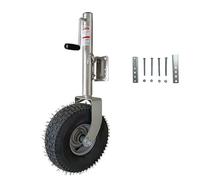 QICBYING Heavy-Duty Bolt-On Swivel Tongue Jack - Beach Wheel Trailer Jack, 13.38in Trailer Jack Wheel, Beach Boat Trailer Jack, 2000lb Capacity, 11in Vertical Load(B)