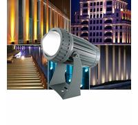 QICBYING Landscape Lamp - AC85-265V Long Range LED Beam Light, Rotation Spot Lights, IP65 Waterproof Narrow Beam Spotlight, Outdoor Architectural Decorative Lighting(Warm Light,10w)