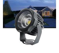 QICBYING LED Floodlight - Outdoor LED Spotlight, IP67 Waterproof Waterproof Circular COB Landscape Lamp, 111-240V Tree Spotlight, Exterior Building Wall Narrow Floodlights(Yellow,30W)
