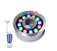 QICBYING LED Ring Fountain Light, Submersible Pond Lights, Submersible LED Pool Lamp, IP68 Waterproof Middle Hole Landscape Lights, Underwater Pond Spotlight, Decoration Light(RGB,18w-12v)