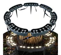 QICBYING LED Ring Tree Light, Outdoor Waterproof Landscape Spotlight, Die-Cast Aluminum Tree Hug Uplights With Ground Stake For Garden Pathway Accent, Circular Wrap Around Lamp(Warm White,84W(220v))