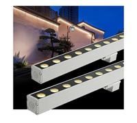QICBYING LED Wall Washer - Garden Landscape Lamp, Rectangular Buried Lights, IP65 Outdoor Waterproof Recessed Spotlight, For Exterior Walls, Staircases, Villas, And Bridges(Red,24W(24V))