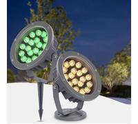 QICBYING Rotation Spotlight - Landscape Light, IP65 Outdoor Waterproof Tree Floodlight, 220V Tree Lighting Tree Lawn Spotlight Outdoor Landscape Garden Lamps(Blue,A-9W)