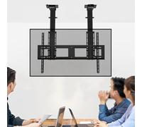 QICBYING Telescopic Electric TV Lift Bracket - Electric TV Ceiling Mount, Adjustable TVs Bracket With Remote, Dual Motor Auto Lifting Stand, Fits 55-120 Inch Motorized TVs Stand