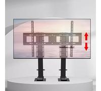 QICBYING Telescopic Electric TV Lift With Auto Lifting, LCD TV Frame Floor Stand, Motorized Tv Mount With Remote, Dual Motor Electric TV Lift Stand, For 55" To 120" TVs Up To 130kg/286