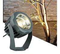 QICBYING Tree Spotlights - IP65 LED Waterproof Spotlight, Low Voltage DC12/24V Courtyard Lawn Landscape Lights, Outdoor Rotation COB Floodlight, for Plazas, Parks, And Villas(Green,10W-DC24V)