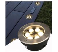 QICBYING Underground Light LED - Embedded LED Floor Lights, 220V Ground LED Landscape Lamp, Ultra-Thin Outdoor Buried Spotlight, IP65 Waterproof Garden Courtyard Spotlight(Yellow,24W)