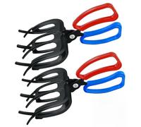 Qicfrk 2 Pcs 3 Claw Fish Gripper, Fishing Pliers Gripper, Multifunctional Metal Fish Control, Non-Slip Fish Grabber Tool Clamp Forceps Secure Grip on Diverse Freshwater Fish Grip Tackle Holder