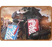 QICH Dr Pepper Monsters Funny Retro Tin Metal Sign Personalized Poster Decorative Wall Plaque Garage, Bar, Club, Living Room, Bedroom, 8×12 Inches