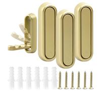 Qichan 3 Pcs Foldable Wall Hooks for Hanging, Concealed Gold Coat Hooks for Bathroom, 90° Flip Down Towel Hooks for Wall Mount, Key Hook for Closet, Bathroom, Entryway, Kitchen